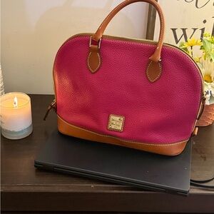 Dooney and Bourke Magenta Zip Zip Satchel Handbag